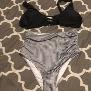 Two piece high waisted swimsuit